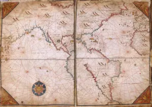 Equator Prints: World Map, 1562. Creator: Giorgio Sideri
