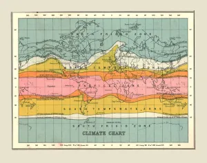 World Collection: World Map Climate Chart, 1902. Creator: Unknown