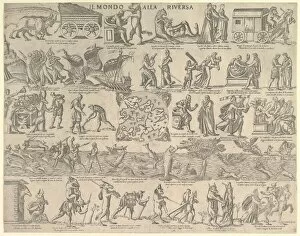 World Collection: The World Turned Upside Down (Il Mondo alla Riversa), 1552-79. Creator: Nicolo Nelli