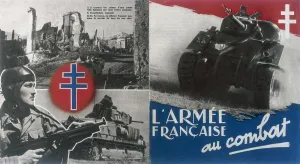 Inspiration Prints: World War 2: Free French propaganda poster c1942-1944
