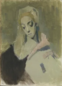 Schjerfbeck Helene Prints: My Worldly Madonna, 1944. Creator: Helene Schjerfbeck