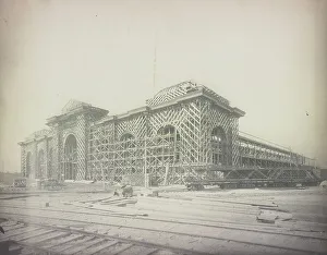 Chicago World Fair Prints: World's Fair, Chicago, 1892: Frame for Mines Building, 1892. Creator: Unknown