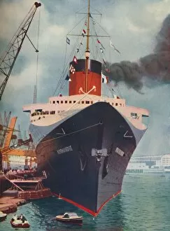 Clarence Winchester Gallery: One of the Worlds Great Ships. The French liner Normandie, 1937