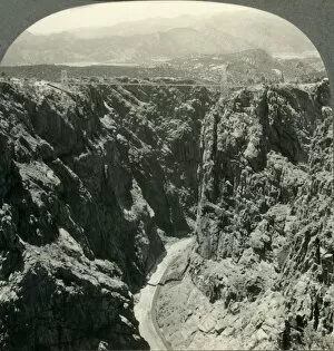 Ca±on Gallery: The Worlds Highest Bridge Spanning the Royal Gorge, near Canon City, Colo. c1930s