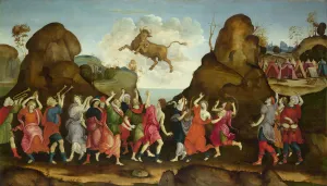 Sins Prints: The Worship of the Egyptian Bull God, Apis, c. 1500. Artist: Lippi, Filippino, (School)