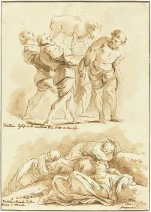 Mount Olivet Prints: Worship of the Golden Calf and Christ on the Mount of Olives
