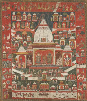 Balarama Collection: Worship of Lord Jagannatha in his temple at Puri, First half 18th century. Creator: Unknown