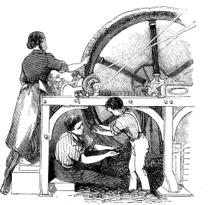 Textile Mill Prints: Worsted manufacturing, c1845