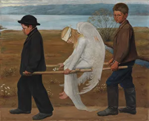 Stretcher Prints: The Wounded Angel, 1903. Creator: Hugo Simberg