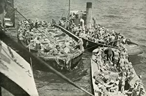 Strait Collection: How the Wounded Were Conveyed to the Hospital Ships, (1919). Creator: Unknown