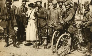 Nationality Prints: Wounded German prisoners are cared for by the Red Cross