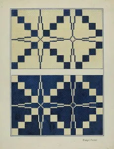 Parker Prints: Woven Bedspread, c. 1936. Creator: Gladys C. Parker