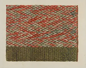 Woven Covering for Chair Back, 1935/1942. Creator: Ingrid Selmer-Larsen Woven Covering for Chair Back, 1935/1942. Creator: Ingrid Selmer-Larsen
