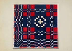 Woven Coverlet, c. 1936. Creator: Margaret Linsley