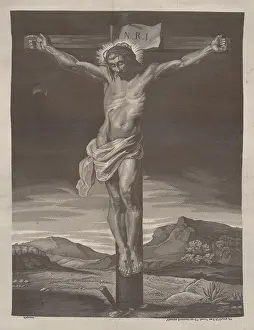 Via Crucis Prints: Woven picture-Christ on the Cross