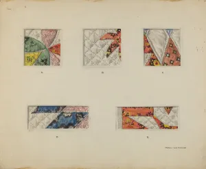 Swatch Prints: Woven Quilt Details, c. 1937. Creator: Francis Law Durand