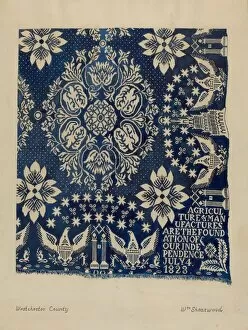 Woven Wool Coverlet, c. 1937. Creator: William P. Shearwood