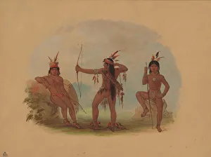 Three Woyaway Indians, 1854 / 1869. Creator: George Catlin