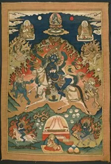 Wrathful Form of the Goddess Saraswati (Magzor Gyalmo) or Palden Llamo, 20th century