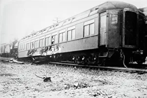 Railway Carriage Prints: Wreck of 20th C. between c1910 and c1915. Creator: Bain News Service