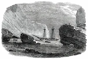 Wreck Prints: Wreck of the Brig Retriever, in the Boccases