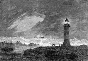 Mail Steamer Prints: Wreck of the mail-steamer Athens in Table Bay, Cape of Good Hope, 1865. Creator: Unknown