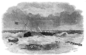 Rescuers Prints: Wreck of The Polyphemus, off Hautsholmen Lighthouse