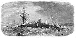Wreck of the screw-steamer Borneo on the coast of South America, 1871. Creator: Unknown