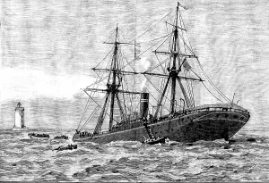 Reef Prints: Wreck of the steam-ship Dacca in the Red Sea: an hour after she struck