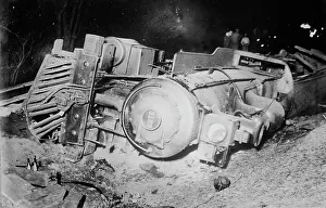Embankment Prints: Wreck of teachers train, 1911. Creator: Bain News Service