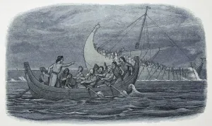 Doomed Gallery: Wreck of the White Ship, France, 1120 (1864). Artist: James William Edmund Doyle