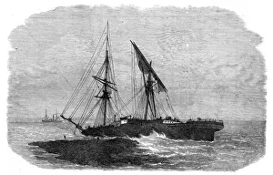 Shipwrecked Prints: Wreck of the Young Australia on Moreton Island, Queensland, 1872. Creator: Unknown