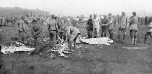 Wreckage of the aeroplane in which French pilot Adolphe Pegoud was killed in action, 1915 Wreckage of the aeroplane in which French pilot Adolphe Pegoud was killed in action, 1915