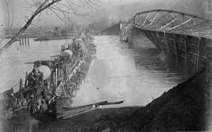 Carts Prints: Wrecked bridge over Morawa [i.e