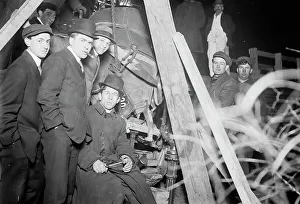 Shocked Prints: Wrecked city auto in Central Park, between c1910 and c1915. Creator: Bain News Service
