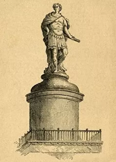 Sir Christopher Collection: Wrens Original Design for the Summit of the Monument, (1897). Creator: Unknown