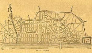 Town Planning Gallery: Wrens Plan for Rebuilding London, (1897). Creator: Unknown