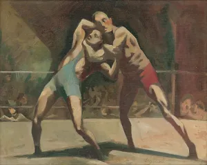 Control Prints: Wrestlers, 1942. Creator: Bedrich Hoffstadter