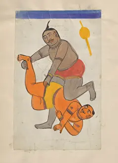Wrestling Prints: Wrestlers. Creator: Unknown