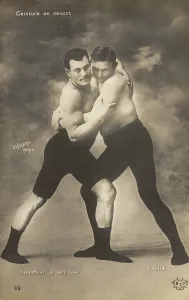 Boucher Prints: Two wrestlers facing off, late 19th-early 20th century