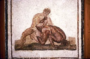 Wrestling Prints: Wrestlers, Roman Mosaic from Gightis, late 2nd century AD