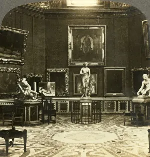 Aphrodite Gallery: Wrestlers. Venus de Medici and Knife Grinder, Uffizi Palace, Florence, Italy, c1909