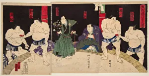Wrestling match Umegatan vs Sakaigawa, 1877