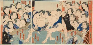 Wrestling match Wahigayama vs Jimmaru, 1861