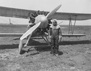 Altitude Gallery: Wright Apache and pilot, Virginia, USA, 1928. Creator: Unknown