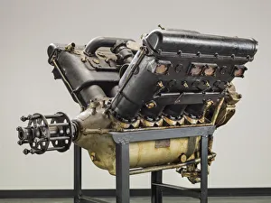 Propulsion Prints: Wright H-3 V-8 Engine, ca. 1922. Creator: Wright Aeronautical