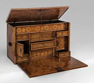 Inlaying Gallery: Writing Cabinet (Escritorio), Granada, 1500 / 50. Creator: Unknown