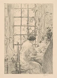 Frederick Childs Hassam Prints: The Writing Desk, 1915. Creator: Frederick Childe Hassam