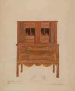Bureau Prints: Writing Desk, 1935 / 1942. Creator: Columbus Simpson