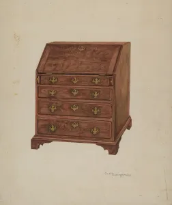 Writing Desk, 1937. Creator: Carl Buergerniss